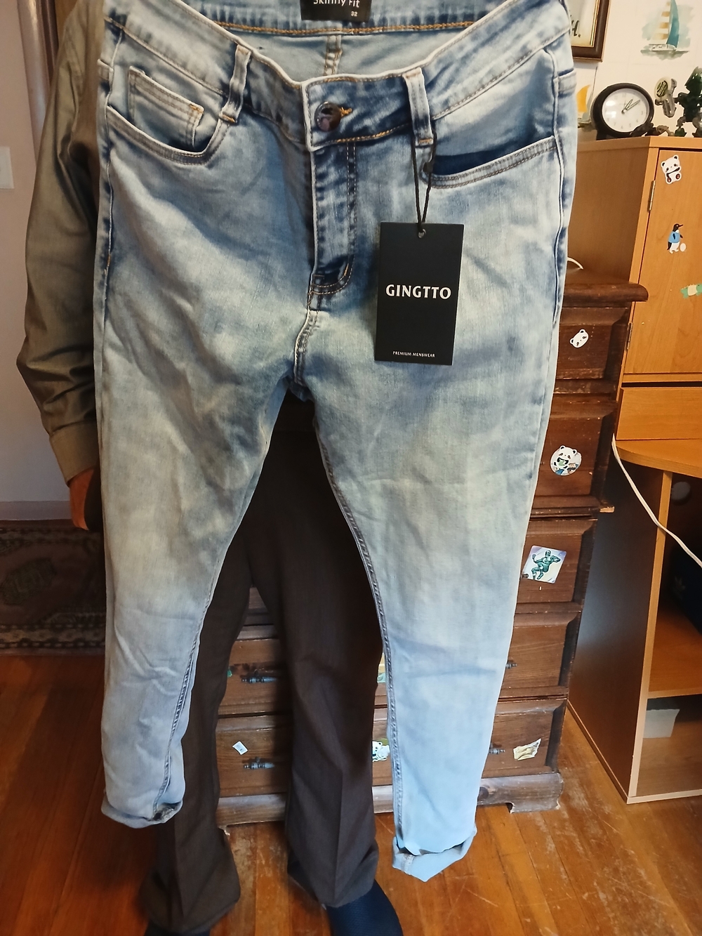 Men’s Skinny Fit Light Blue Washed Jeans